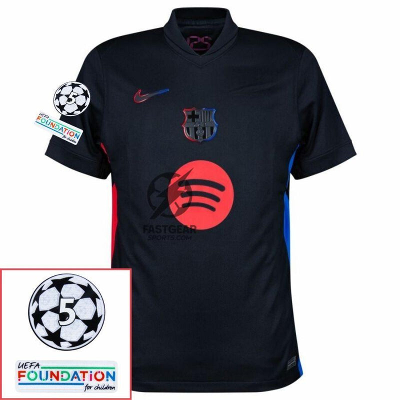 Barcelona Away 2024/25 Patches UCL UEFA Foundation (Official Printing)