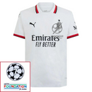 AC Milan Away Fan Jersey 2024/25 Patches UCL UEFA Foundation (Official Printing)