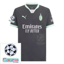 AC Milan Third Fan Jersey 2024/25 Patches UCL UEFA Foundation (Official Printing)