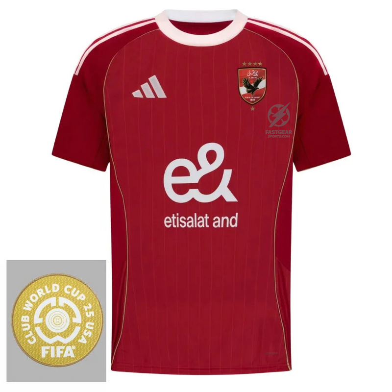 Al Ahly Home Fan Jersey 2025/26 Patch Club World Cup