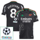 Arsenal Away Fan Jersey 2024/25 Patches UCL UEFA Foundation (Official Printing)