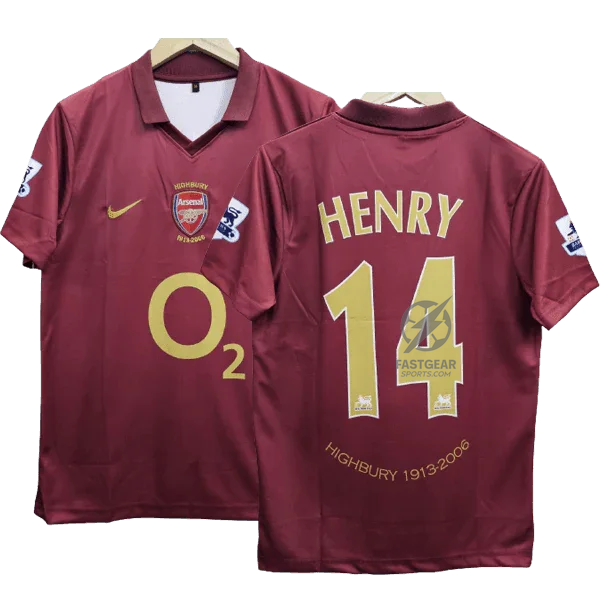 Arsenal Henry 2005-06 Embroidery Home Jersey  Retro Collection