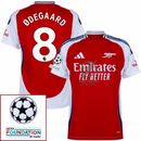 Arsenal Home Fan Jersey 2024/25 Patches UCL UEFA Foundation (Official Printing)