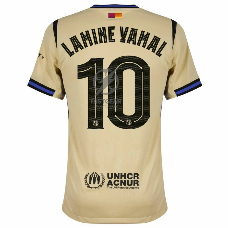 Barcelona Away Lamine Yamal 10 Fan Jersey 2025/26 Official Printing (Champions League)