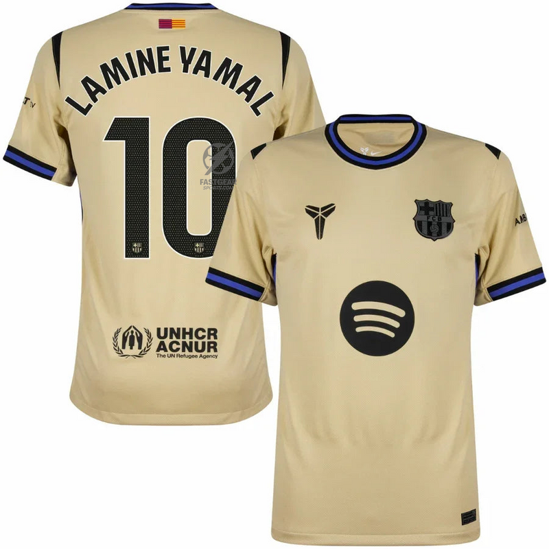 Barcelona Away Lamine Yamal 10 Fan Jersey 2025/26 Official Printing (La Liga)