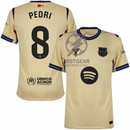 Barcelona Away Pedri 8 Fan Jersey 2025/26 Official Printing (La Liga)