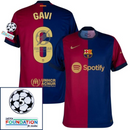 Barcelona Home 2024/25 Patches UCL UEFA Foundation (Official Printing)