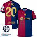 Barcelona Home 2024/25 Patches UCL UEFA Foundation (Official Printing)