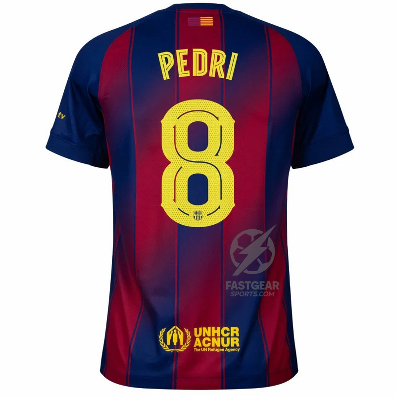 Barcelona Home Pedri 8 Home Fan Jersey 2025/26