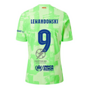 Barcelona Lewandowski 9 Third 2024/25 Patches UCL UEFA Foundation (Official Printing)
