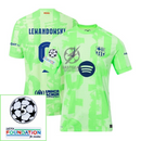 Barcelona Lewandowski 9 Third 2024/25 Patches UCL UEFA Foundation (Official Printing)
