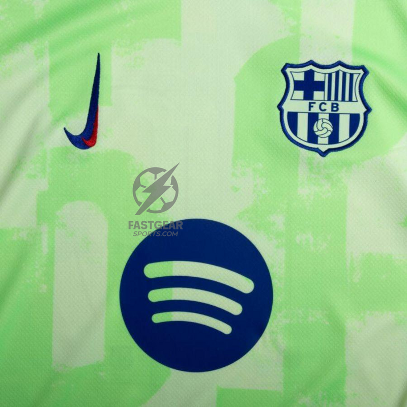 Barcelona Lewandowski 9 Third 2024/25 Patches UCL UEFA Foundation (Official Printing)