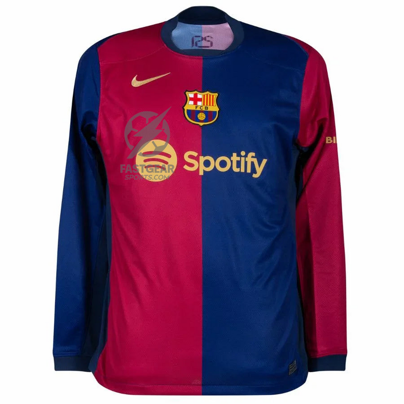 Barcelona Long Sleeve Home Fan Jersey 2024/25