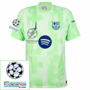 Barcelona Third 2024/25 Patches UCL UEFA Foundation (Official Printing)