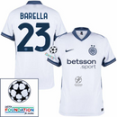 Inter Milan Barella 23 Away 2024/25 Patches UCL UEFA Foundation (Official Printing)