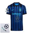 Inter Milan Home Fan Jersey 2025/26 Patches UCL + 10th Anniversary UEFA.