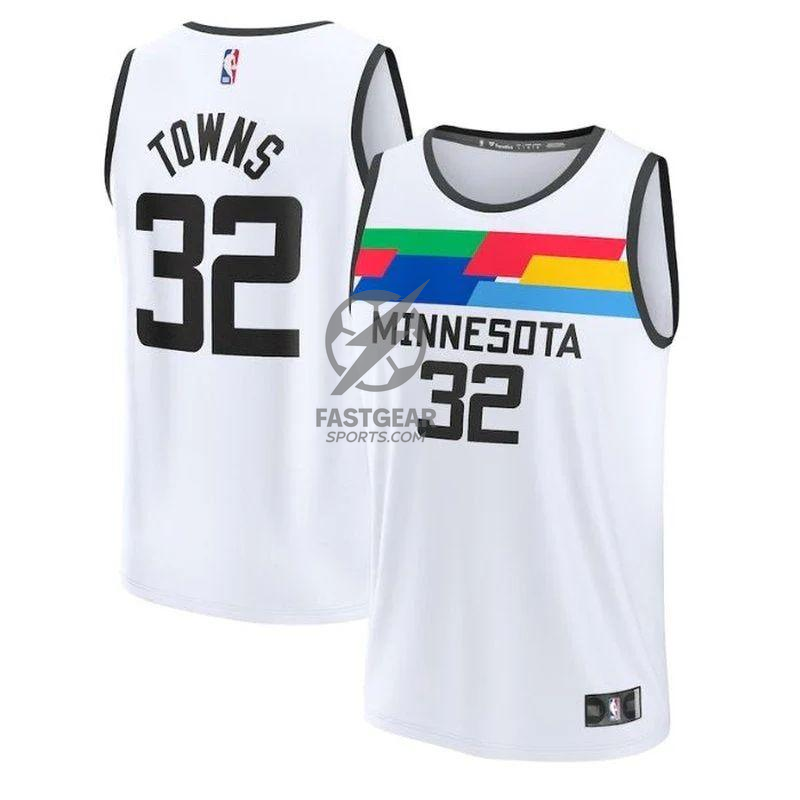 Karl-Anthony Towns Minnesota Timberwolves Unisex 2023 Fastbreak NBA Jersey - City Edition - White