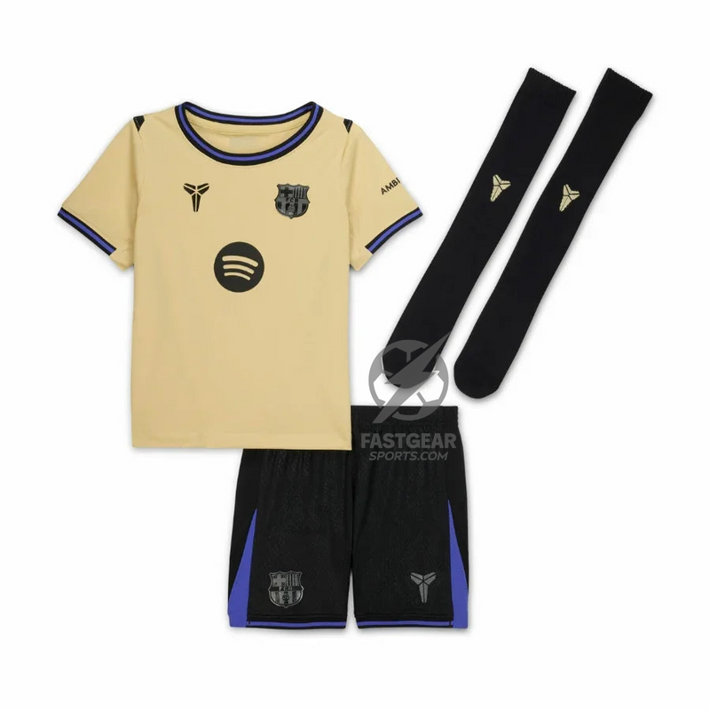 Kids KIT Barcelona Away Fan Jersey 2025/26