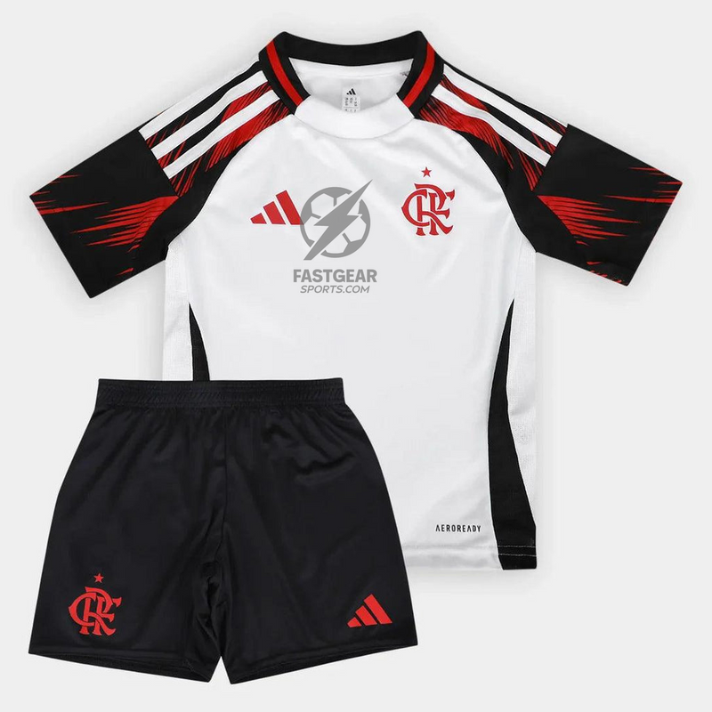 Kids Kit Flamengo Away Fan Jersey 2025/26