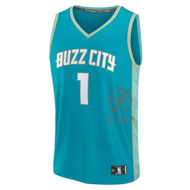 LaMelo Ball Charlotte Hornets Fanatics Branded unisex 23/24 Fast Break NBA Jersey - Teal - City Edition