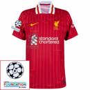 Liverpool Mac Allister 10 Home 2024/25 Patches UCL UEFA Foundation (Official Printing)