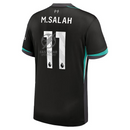 Liverpool Mohamed Salah 11 Away 2024/25 Patches UCL UEFA Foundation (Official Printing)