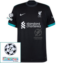 Liverpool Mohamed Salah 11 Away 2024/25 Patches UCL UEFA Foundation (Official Printing)