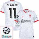 Liverpool Mohamed Salah 11 Away 2024/25 Patches UCL UEFA Foundation (Official Printing)