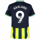 Manchester City Haaland 9 Away 2024/25 Patches UCL UEFA Foundation (Official Printing)