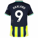 Manchester City Haaland 9 Away 2024/25 Patches UCL UEFA Foundation (Official Printing)