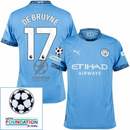 Manchester City Home 2024/25 Patches UCL UEFA Foundation (Official Printing)