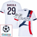 Paris Saint-Germain Fan Jersey Away 2024/25 Patches UCL UEFA Foundation (Official Printing)
