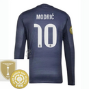 Real Madrid Away Long Sleeve Fan Jersey 2025/26 - Patch 2025 Club World Cup + FIFA Intercontinental Champions