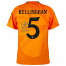 Real Madrid Bellingham 5 Away Fan Jersey 2024/25 Patches UCL UEFA Foundation (Official Printing)