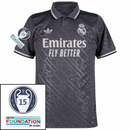 Real Madrid Endrick 16 Third Fan Jersey 2024/25 Patches UCL UEFA Foundation (Official Printing)