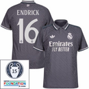 Real Madrid Endrick 16 Third Fan Jersey 2024/25 Patches UCL UEFA Foundation (Official Printing)