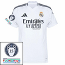 Real Madrid Home Fan Jersey 2024/25 Patches UCL UEFA Foundation (Official Printing)