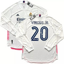Real Madrid Home Long Sleeve Fan Jersey 2020/21 Vini Jr. 20