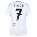 Real Madrid Vini JR. 7 Home Fan Jersey 2024/25 Patches UCL UEFA Foundation (Official Printing)