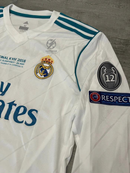 Retro Real Madrid Long-sleeve Home Jersey 2017/18