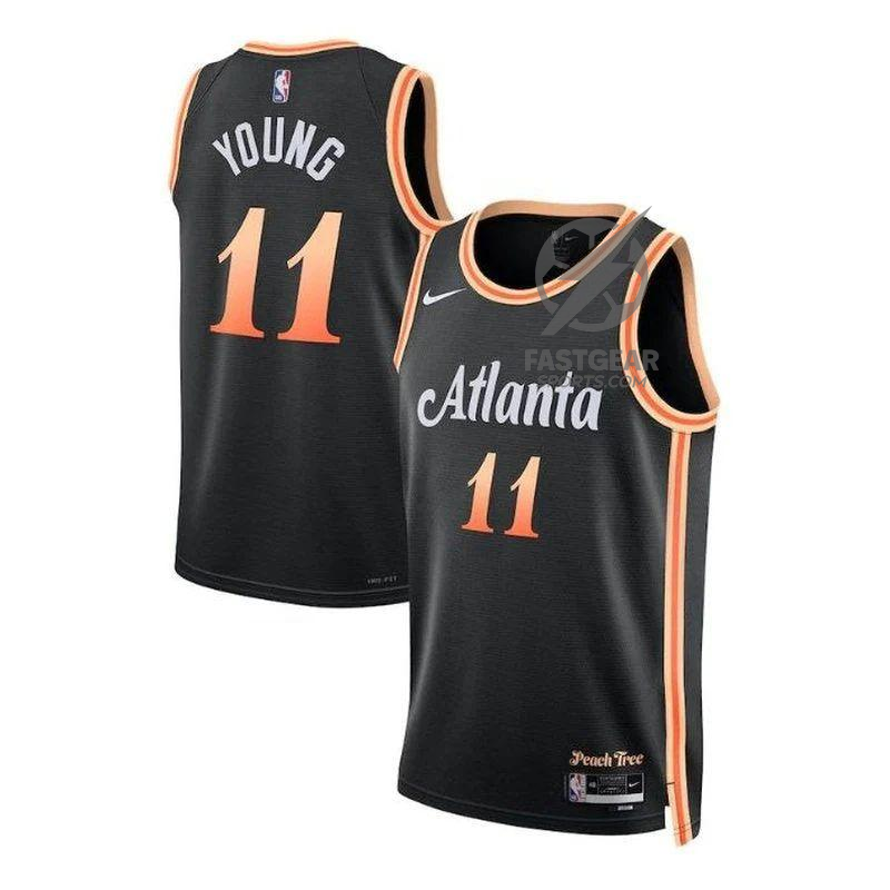Trae Young Atlanta Hawks 22/23 Unisex NBA Jersey - City Edition - Black