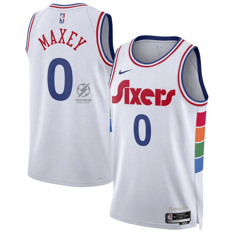 Tyrese Maxey 0 Philadelphia 76ers City Edition 24/25 NBA Jersey