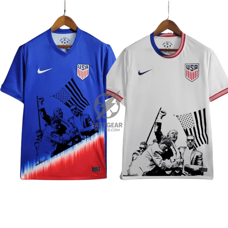 USA Home, Away Jersey 2024/25 Donald Trump Legend Never Dies made on demand