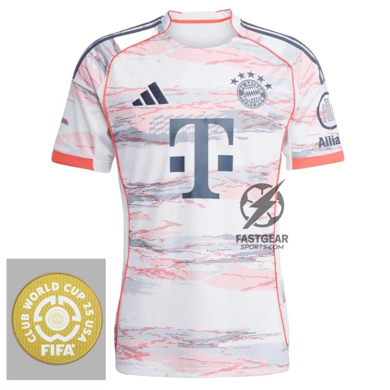 Bayern Away Fan Jersey 2025/26 Patch Club World Cup