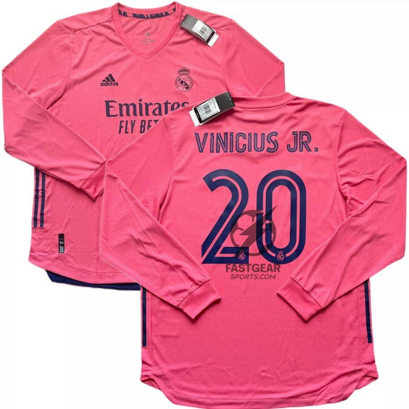 Real Madrid Away Long Sleeve Fan Jersey 2020/21 Vini Jr. 20
