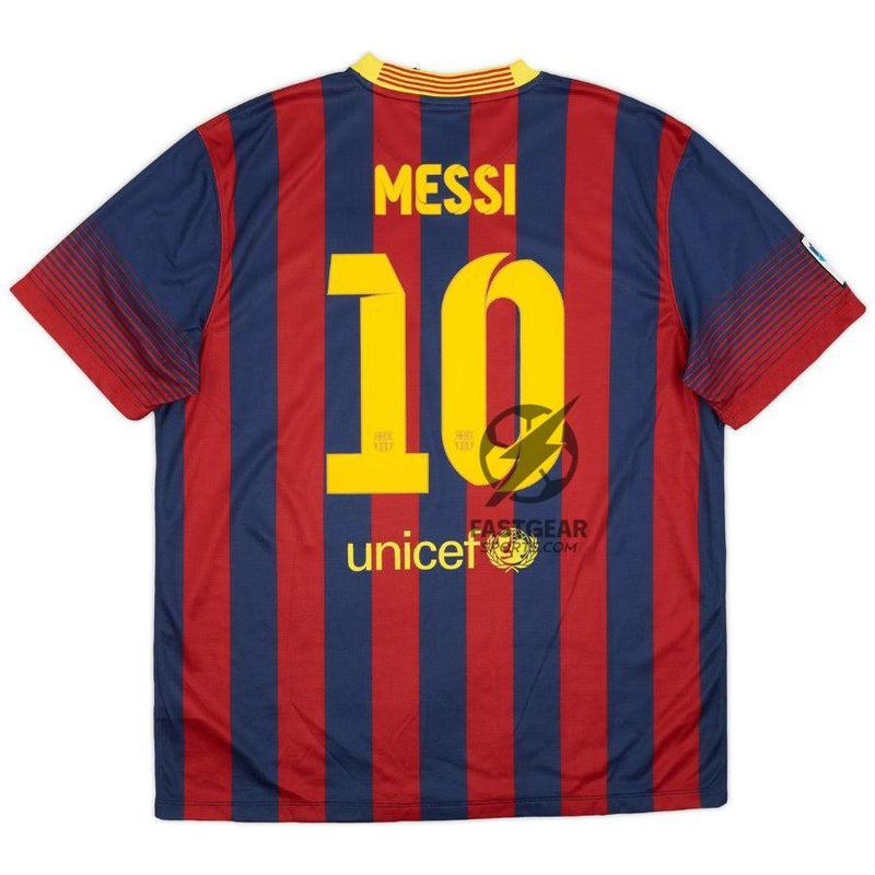 Messi #10 Barcelona Home Retro Jersey 2013/14