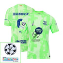 Barcelona Lewandowski 9 Third 2024/25 Patches UCL UEFA Foundation (Official Printing)