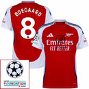 Arsenal Saka 7 Home Fan Jersey 2024/25 Patches UCL UEFA Foundation (Official Printing)