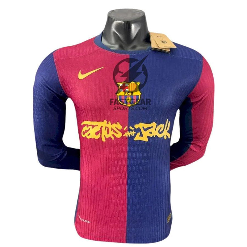 Barcelona Travis Scott Home Authentic Player Long Sleeve 2025/26