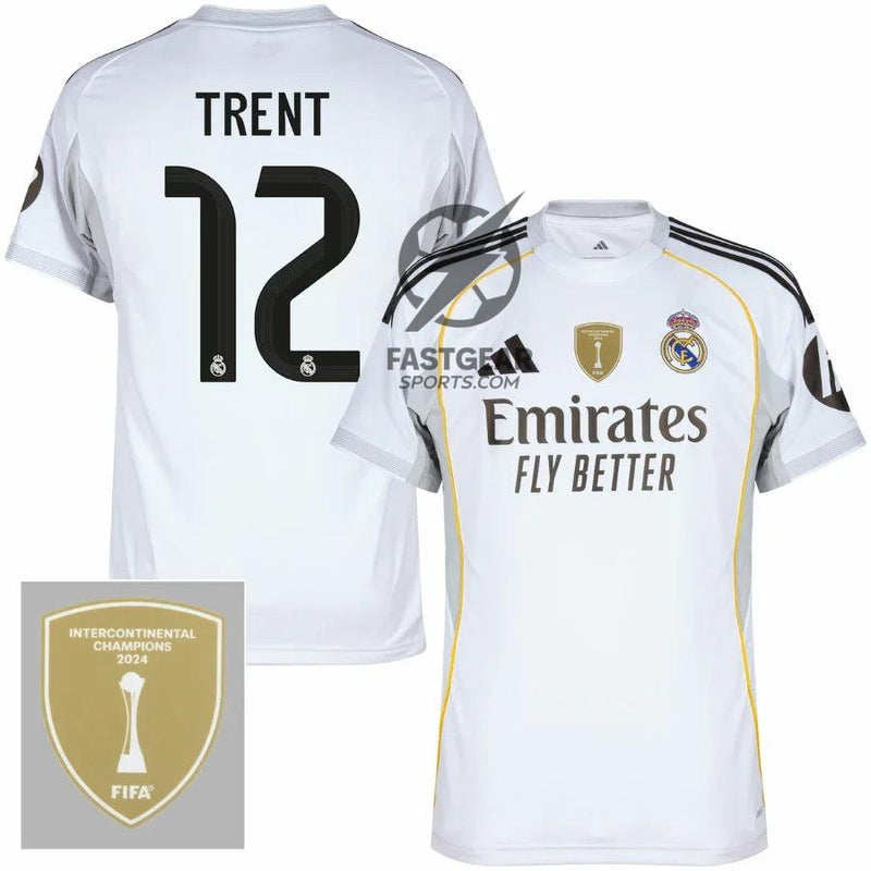 Real Madrid Home Bellingham 5 Fan Jersey 2025/26 FIFA Intercontinental Champions Patch